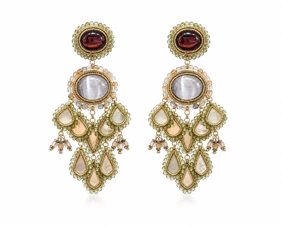 Ohrringe Cianfrone Gioielli Dame in Silber Agata F217OR-ART63-VERDE - F217OR-ART63-VERDE